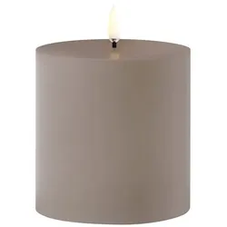 Uyuni Outdoor LED Stumpenkerze 8,4 x 10cm sandstone