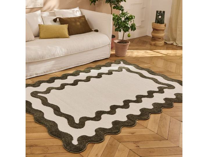Tapis wavy vert 150x220 cm