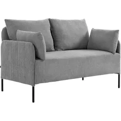 CLP Couch 2-Sitzer bequem Ziden, Sofa gepolstert mit Kissen, Polstermöbel bequem bis 300 kg belastbar