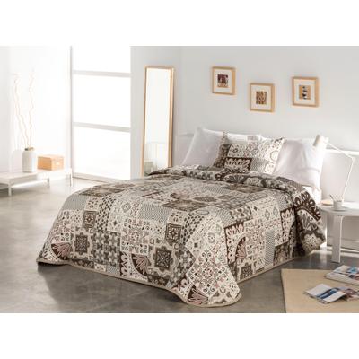 Tagesdecke OTTO HOME "Sofia", beige (beige, braun), B:240cm L:250cm, Mischgewebe, Tagesdecken, Tagesdecke in Patchwork-Design, für Kinder und Erwachsene
