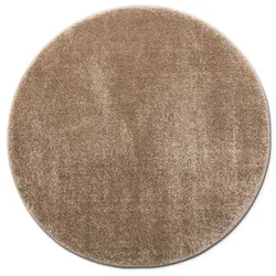 Webteppich Pace Ø 133 cm Polypropylen Braun Cappuccino