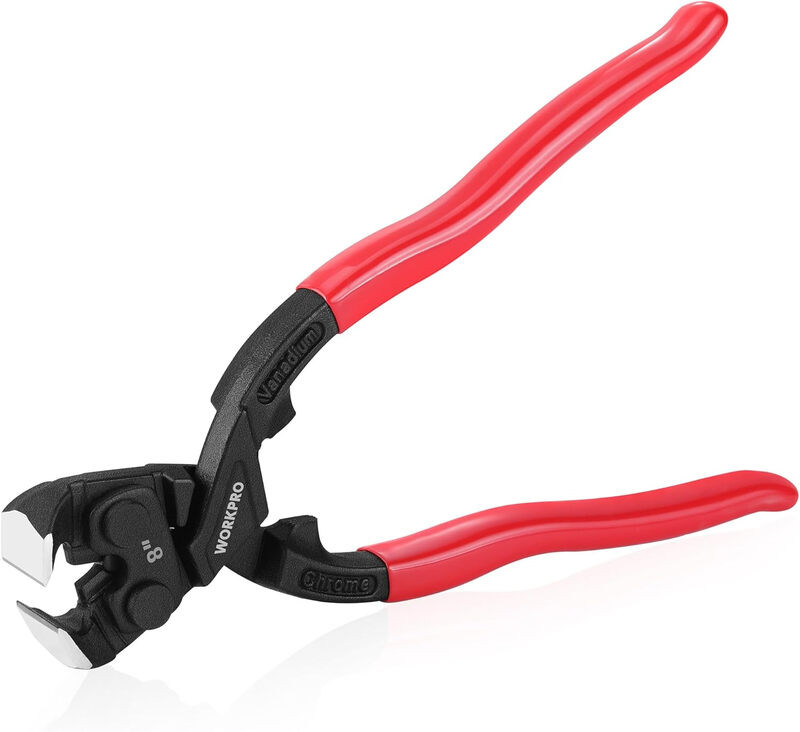 Workpro multifunctionele kopkniptang en nageltrekker met lange handgreep, 200 mm