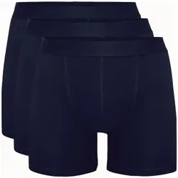 Resteröds 3P Bamboo Boxer Long leg Marine Large Herren