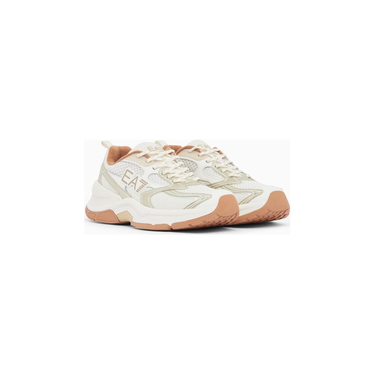 EA7 Sneaker - Sneaker Predator Pearl Pu+kpu+tumble Leather+mirror Pu+mesh+tpu off white+light gold+brown sugar (MZ858) 7 X8X249 XK446-MZ858-7