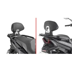 Givi TB, Beifahrer-Rückenlehne - Schwarz/Silber