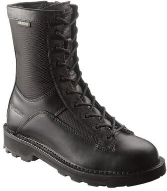 "Bates 8"" DURASHOCKS Side Zip (Men's) Work in Black, Size 8 EW, Leather/Nylon"