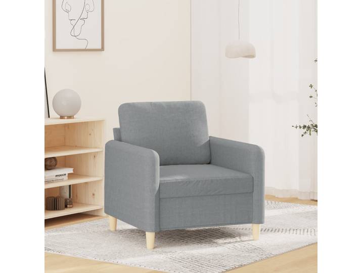 vidaXL Sessel Hellgrau 60 cm Stoff