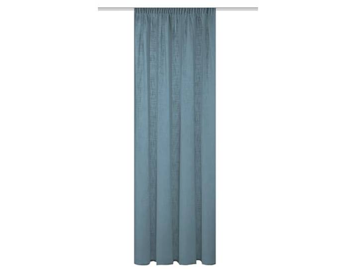 HOMEbasics 080530 Softy Rideau combiné Semi-Transparent - Couleur : Bleu fumée - Dimensions : 160 x 140 cm - Quantité : 1