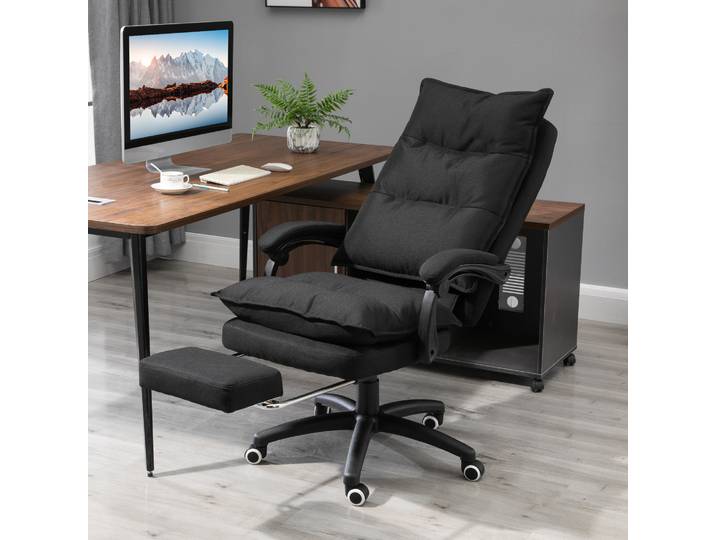 Vinsetto Fauteuil Bureau Massant Ergonomique Noir