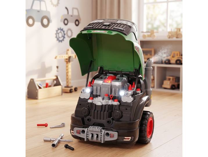 AIYAPLAY Camion Moteur Jouet Vert Effets Sonores Lumineux 3-6 Ans