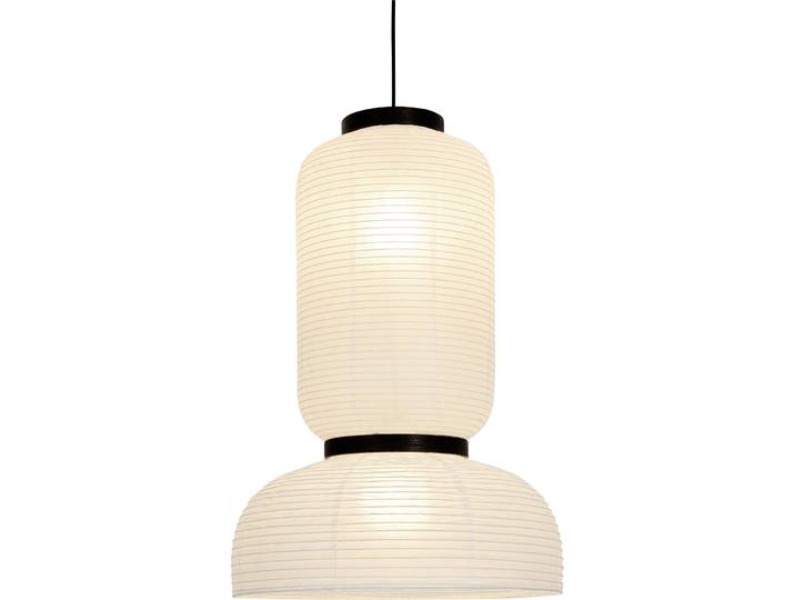 Pendellampe Alvaro Schwarz/Weiss Papier/Metall B 45 cm - Pendellampe