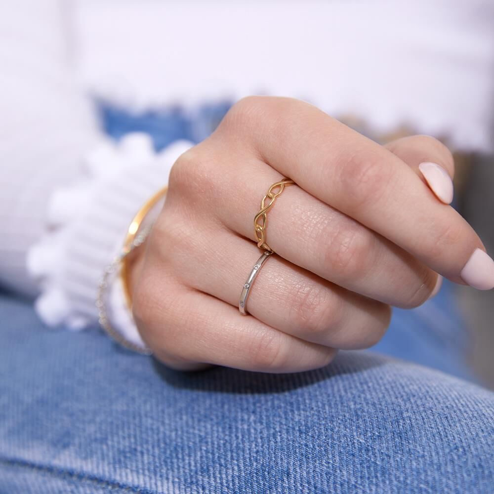 Unique Ring Unendlichkeitssymbol 333er Gold