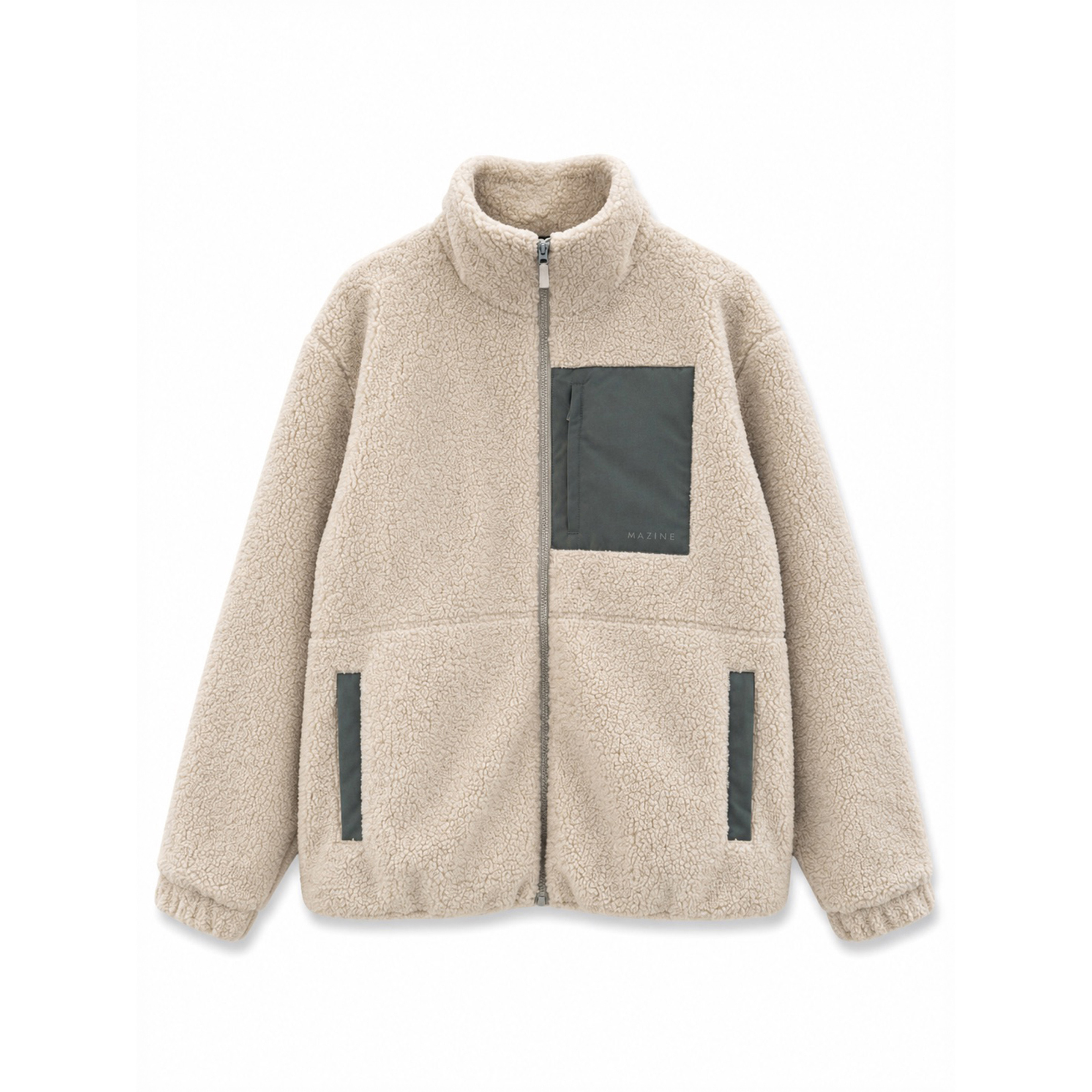Mazine Padded Sherpa Herren Kunstfaserjacke beige Größe M Lifestyle Elastisch