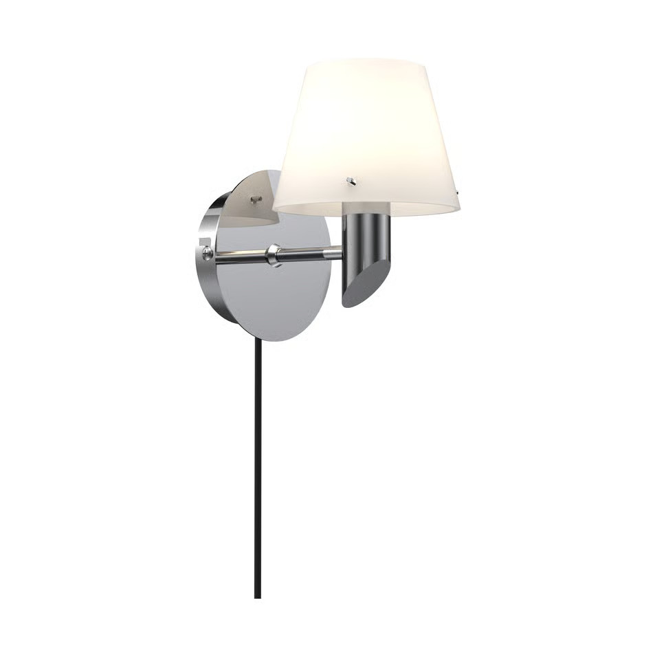 Herstal Gil wandlamp chroomkleurig met opaalglas