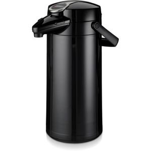 Bravilor-Bonamat Thermoskanne Furento, Kunststoff, Pumpkanne mit Glaskolben, schwarz, 2,2 Liter