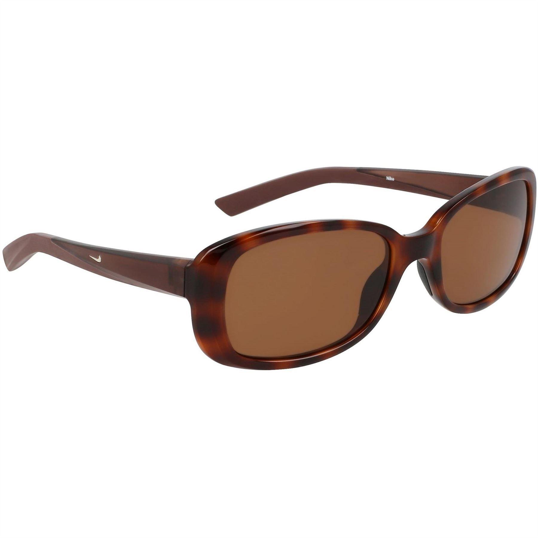 Nike Unisex ovale plastic zonnebril voor volwassenen (Bruin)