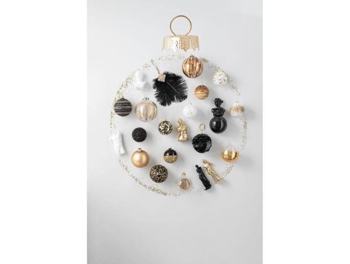 Boite de 8 boules de noël en verre blanc 8x8x8 cm