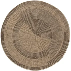 benuta Pop In- & Outdoor-Teppich Andora Beige/Braun ø 120 cm - Teppich für Balkon, Terrasse & Garten