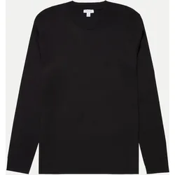 Sweatshirt mit gebürsteter Oberfläche Schwarz M