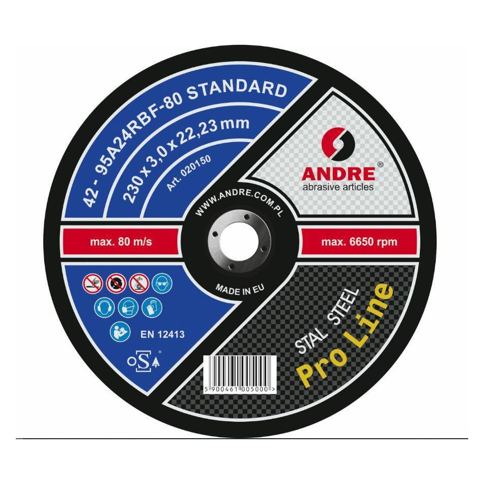 Andre Publishing Andre TARCZA DO METALU 230 x 3,0mm STANDARD PRO LINE 95A24RBF (62610809)