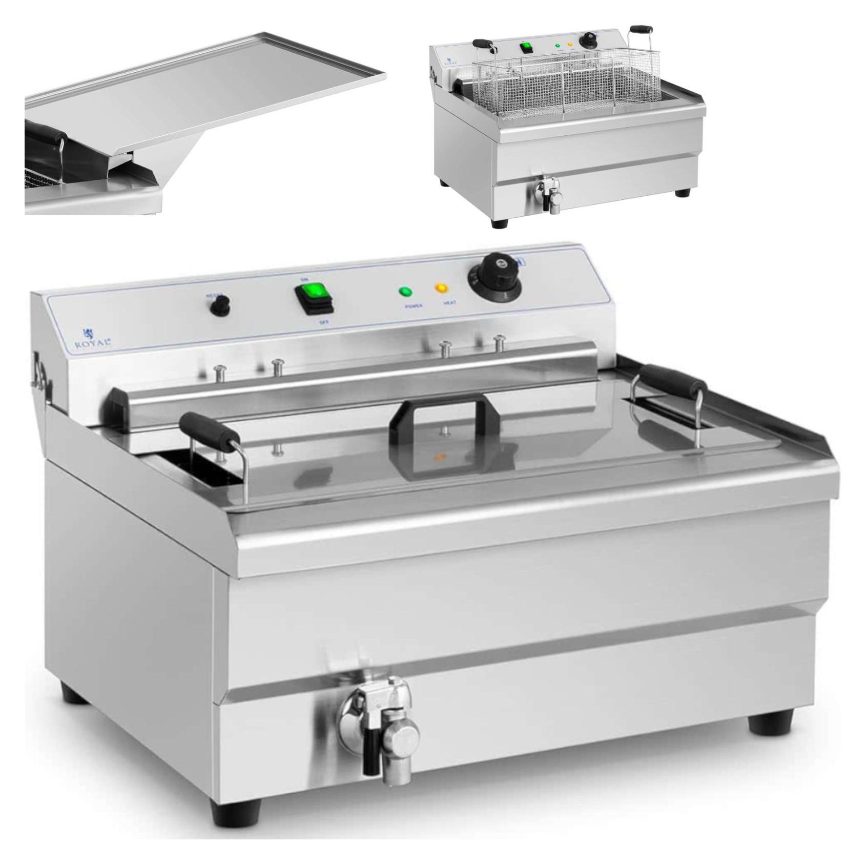 Fish and Chips Donut Fritteuse mit Abtropffläche 9000 W 30 L 400 V