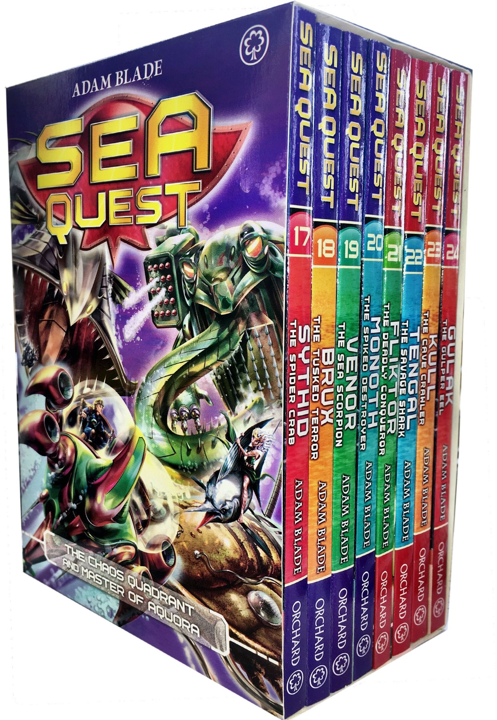 Orchard Books Sea Quest Series 5 & 6 by Adam Blade - 8 Book Paperback Box Set (Books 17-24) - Ages 7-9 - Underwater Robobeast Adventure Collection