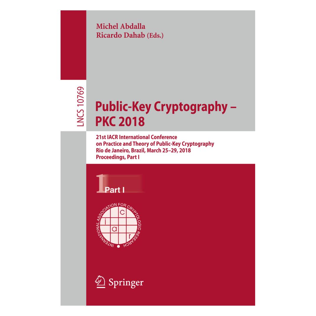 Springer Public-Key Cryptography - PKC 2018 (Englisch, Softcover, Michel Abdalla, Ricardo Dahab) (55970753)