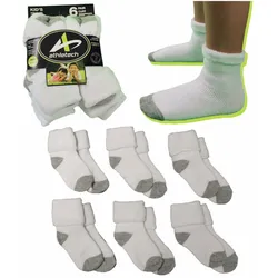 Athletech 6 Paar Thermo Socken für Kinder 3-5 Jahre mit Bündchen bis Gr. 34