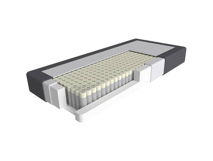 Matratze Circle Flow medium Schaumstoff 90 x 200 cm H2 - Weich - Farbe: weiss - Matratze