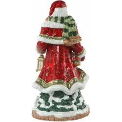 Goebel, Weihnachtsdeko, Figur Fitz & Floyd - Santa mit Laterne, Steingut, Bunt, 49 cm, 51001761