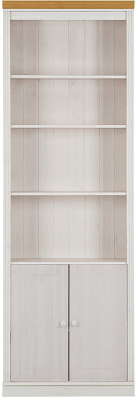 Rosalind Wheeler Dedrah 223cm H x 74cm W Library Bookcase Brown/White