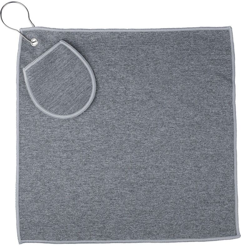 Serviette de golf en rPET personnalisée Idris noir