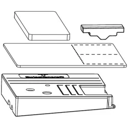 Maco, Zubehör Türbeschlag, HS Dichtungsplatten-Set m.Entwässerung, Zwischenprofil 155, rechts, silber