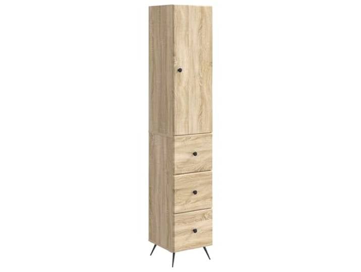 YUTAASU Aufbewahrungsschrank 2 STK Sonoma-Eiche 34,5x34,5x90 cm