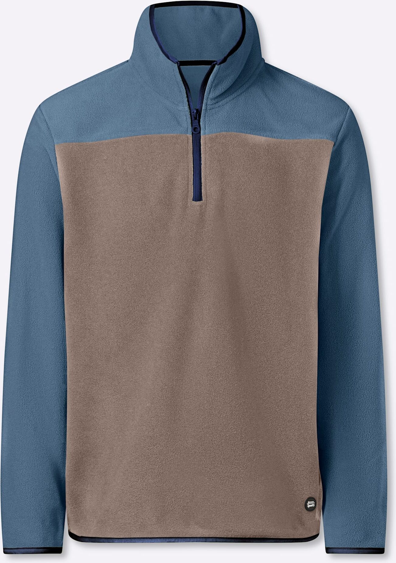 Fleecepullover CATAMARAN, Herren, Gr. 64/66, rauchblau, 100% Polyester, gemustert, mehrfarbig, Sweatshirts Fleecepullover rauchblau 64/66
