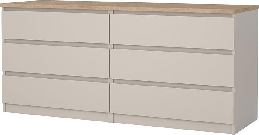 Naia Commode met 6 Lades Eikdecor