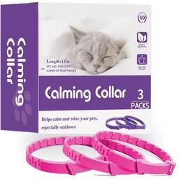 Uplift Picks Cat Calming Pheromone Collar 3 Pack For Stress Relief pink
