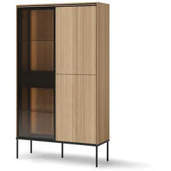 VITRINE VISSO VI-01 mit LED-Beleuchtung Eiche linear