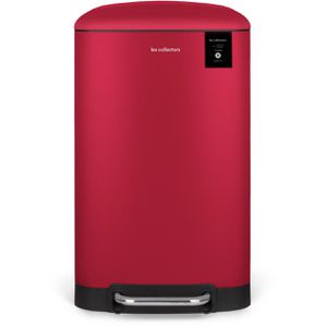 Les-Collectors Mülleimer N722, rot, aus Edelstahl, 30 Liter