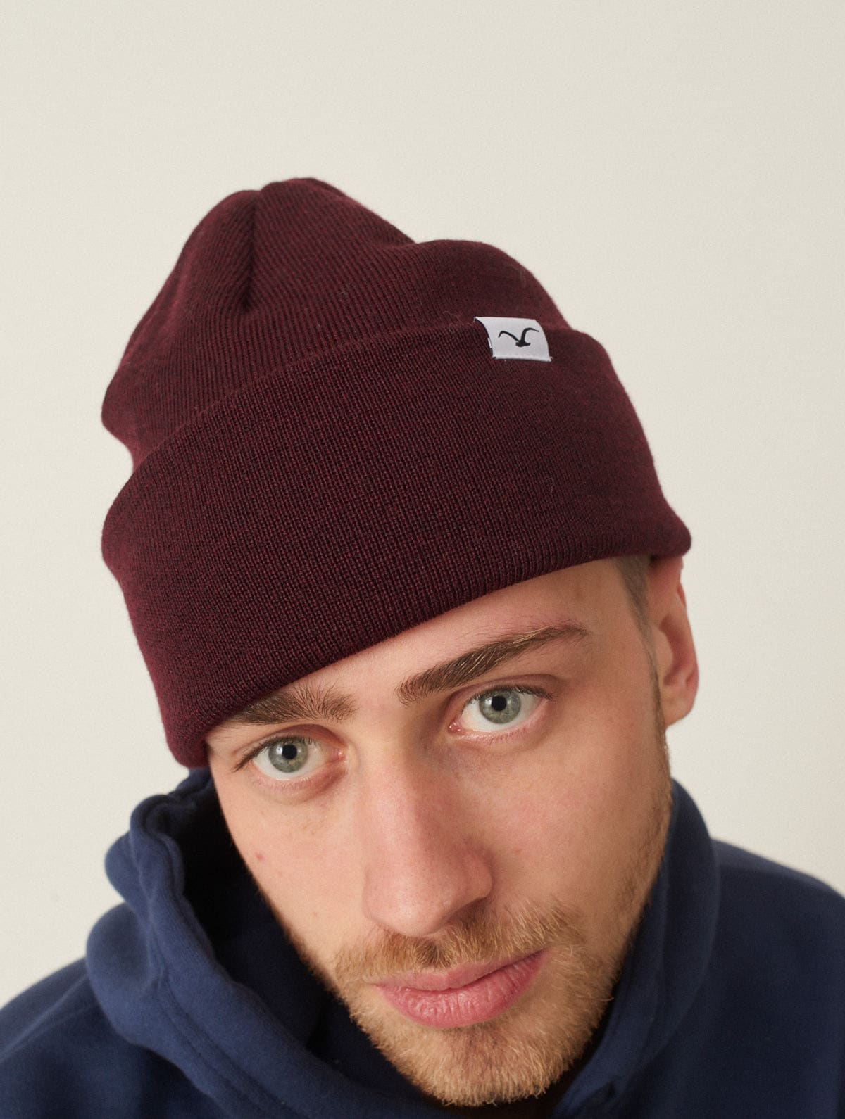 Strickmütze CLEPTOMANICX, Damen, rot (bordeaux), Wolle, unifarben, Mützen Strickmütze, in zeitlosem Design