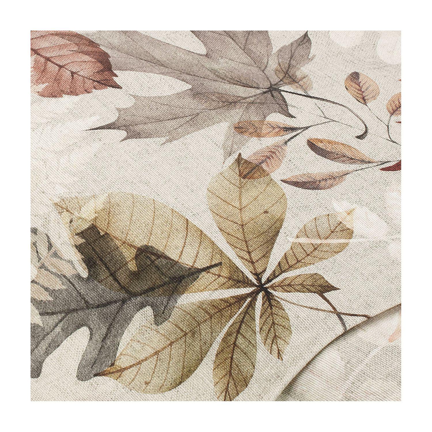 Dekostoff Herbstblätter "Lorena", natur-color