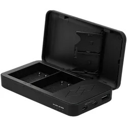 Patona Dual Ladegerät NP-W235 Powerbank (Kamera Akku Ladegerät), Kamera Stromversorgung, Schwarz