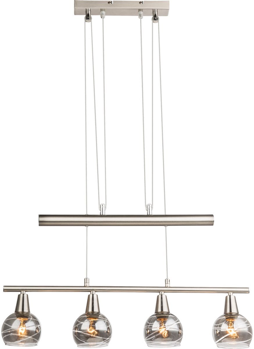 Globo Lighting Roman hanglamp - Nikkel - Metaal - E14 LED