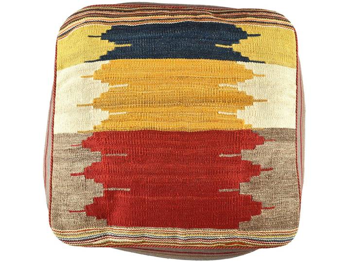 KUHFELL online & NOMAD Pouf ORIENT KELIM POUF SITZKISSEN BODENKISSEN FUßHOCKER 60 x 60 x 30 cm