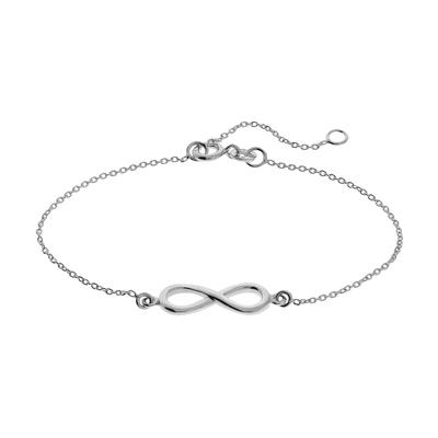 Armband VIVANCE "925/- Sterling Silber Infinity", weiß, Armbänder, Damen, 16+3cm, Silber 925 (Sterlingsilber), glänzend, Armband