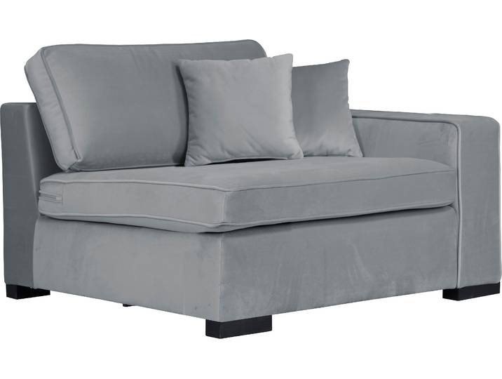 Sofaelement, Grau, 110x86x100 cm, Samtoptik, Modul zum Zusammenstellen, Klassisch, Home-affaire
