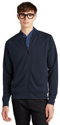 Mercer+Mettle MM3000 Double-Knit Bomber in Night Navy Blue size Large   Polyester
