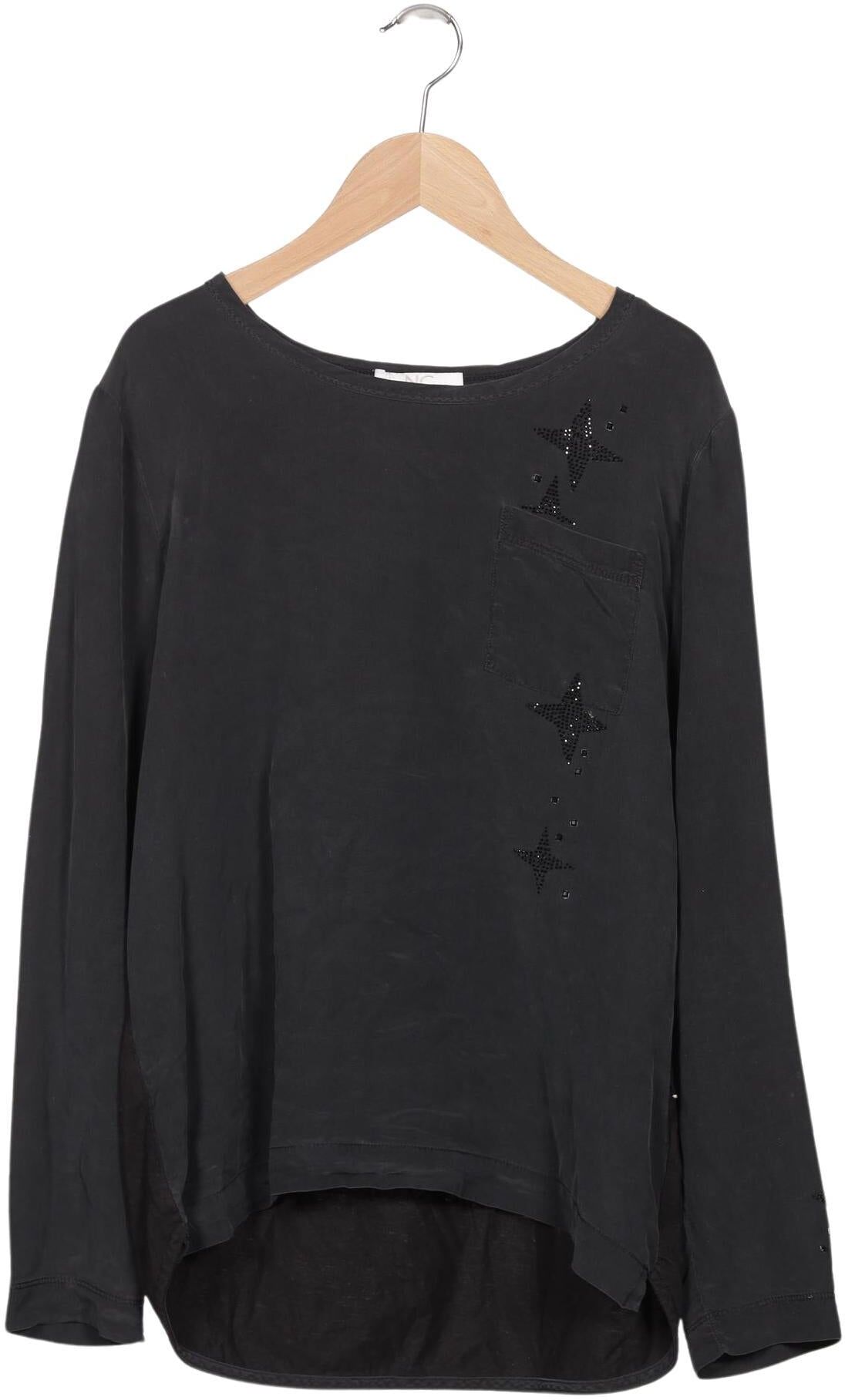 Nice Connection Damen Langarmshirt, Grau, Gr. M, Baumwolle - Second Hand