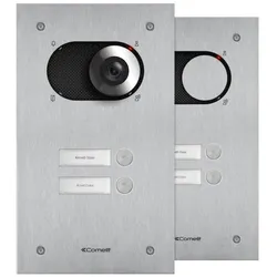 Comelit IX0102 Frontplatte Switch, 2 Teilnehmer, 1-reihig, V4A
