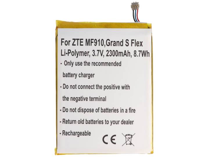 ZTE Li3823T43P3h715345 - Accu voor ZTE MF910 - 2300mAh 3.7V - Zwart